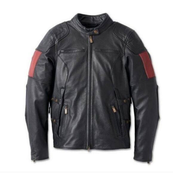 Harley Davidson 120th Anniversary Nostalgia Triple Vent System Leather Jacket 2X - Picture 2 of 16